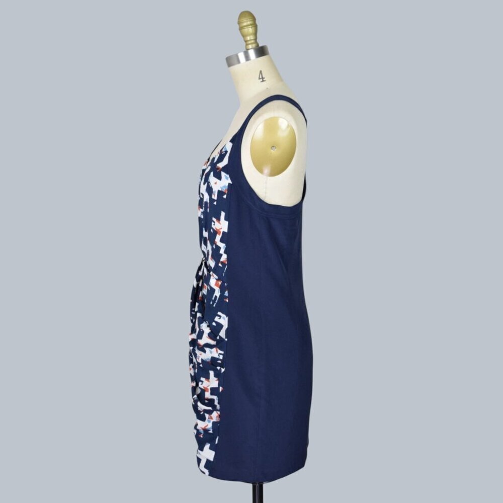 REBECCA MINKOFF SILK JOSHUA ABSTRACT SLEEVELESS TANK MINI DRESS - Picture 6 of 11